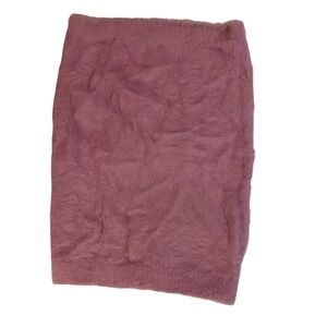 Bubblegum Pink Comfortable Cute Stretch Millenial Diva Fuzzy Mini Pencil Skirt S